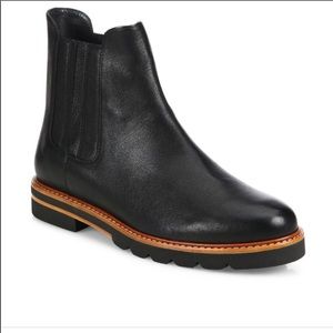 Stuart Weitzman Black Leather Chelsea Boot